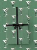 Tini Holiday Martini & Bow Wrapping Paper
