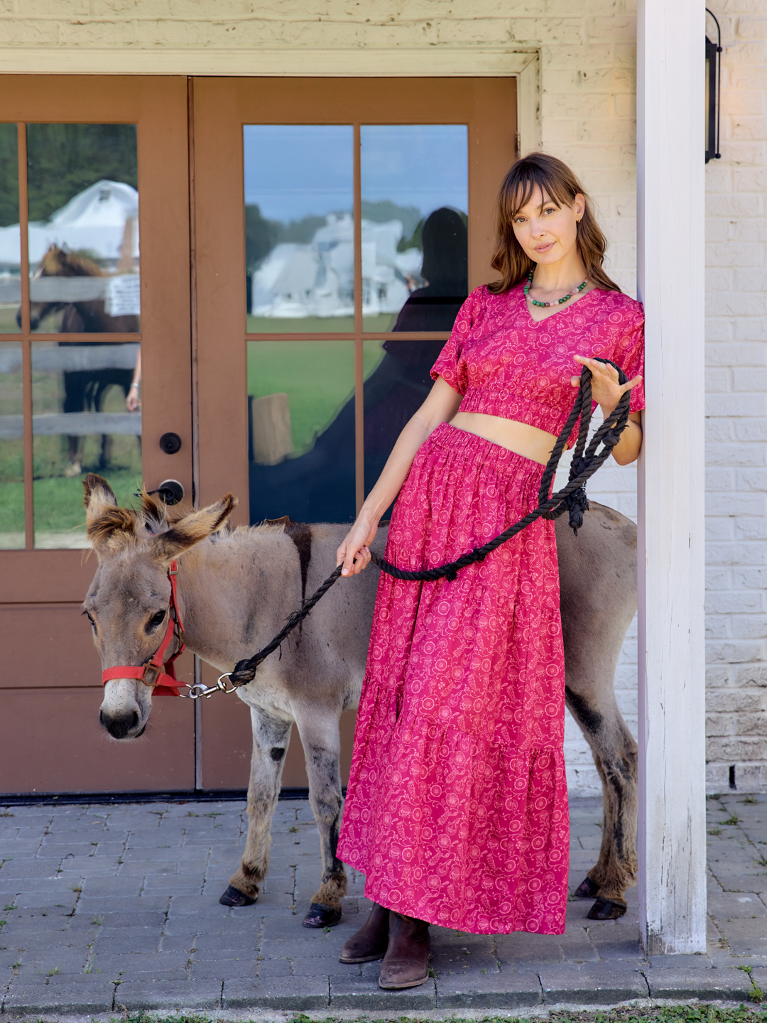 The Abby Skirt | Maroon Cosmo