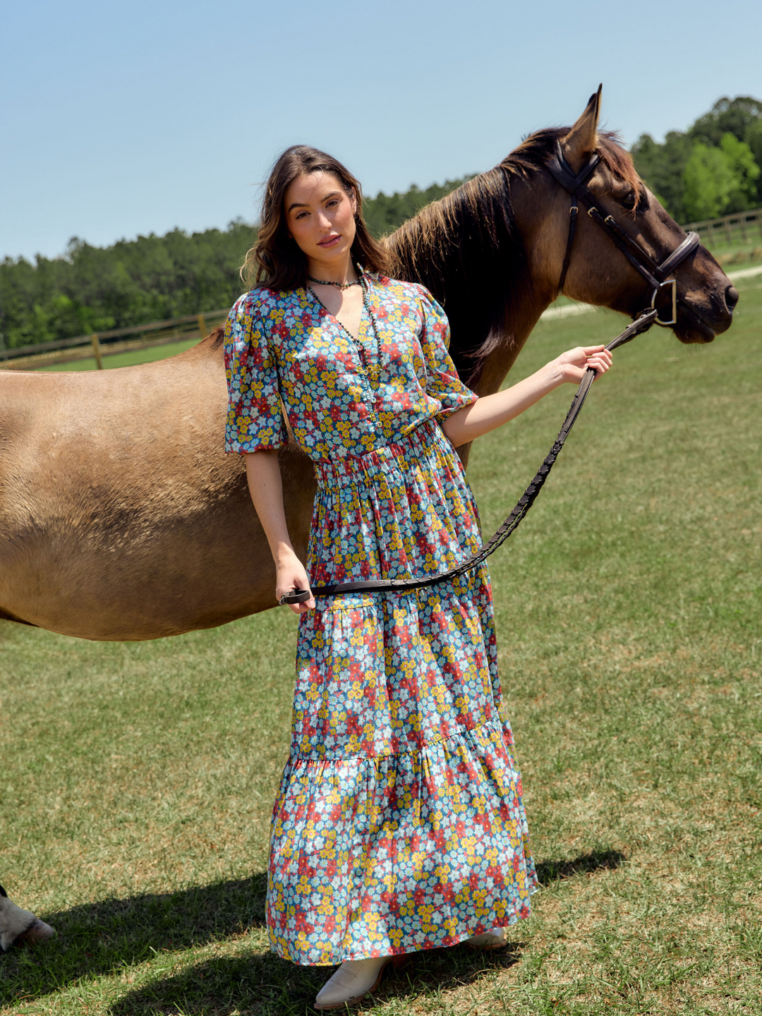 The Abby Skirt | Multi Fall Garden