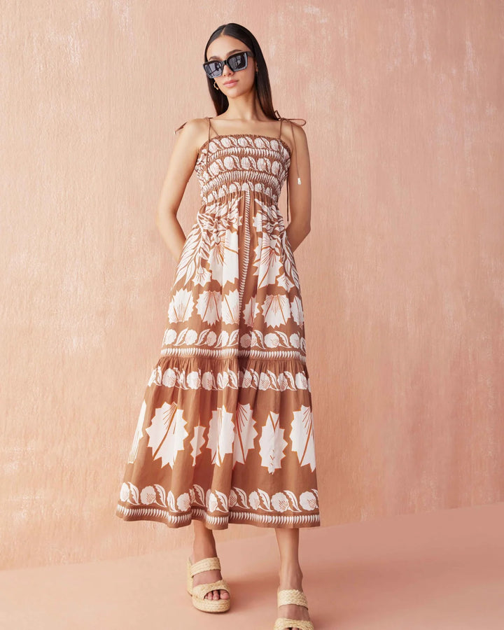 Adley Maxi Dress in Marla Cardamom