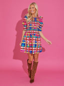 Alden Adair Dress Polly Dress in Circus Plaid