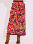 Alden Adair Skirt Vivian Sweater Skirt in Golden Floral