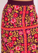 Alden Adair Skirt Vivian Sweater Skirt in Golden Floral
