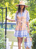 Alicia Bell Dress Angelia Mini in Mustard & Pink Floral