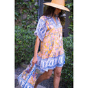 Alicia Bell Dress Angelia Mini in Mustard & Pink Floral