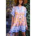 Alicia Bell Dress Angelia Mini in Mustard & Pink Floral