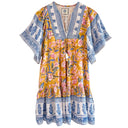 Alicia Bell Dress Angelia Mini in Mustard & Pink Floral