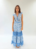 Alicia Bell Dress Annabelle Maxi in Blue Print