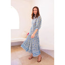 Alicia Bell Dress Blair Midi in Blue & Yellow Motif