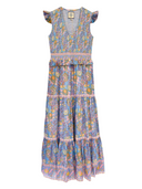 Alicia Bell Dress Carly Maxi in Blue Yellow Print