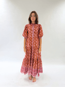 Alicia Bell Dress Catlyn Maxi in Brown & Pink Flower