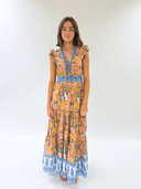 Alicia Bell Dress Farrah Maxi in Mustard Pink Floral
