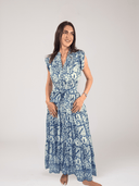 Alicia Bell Dress Kat Maxi Dress in Turquoise Floral