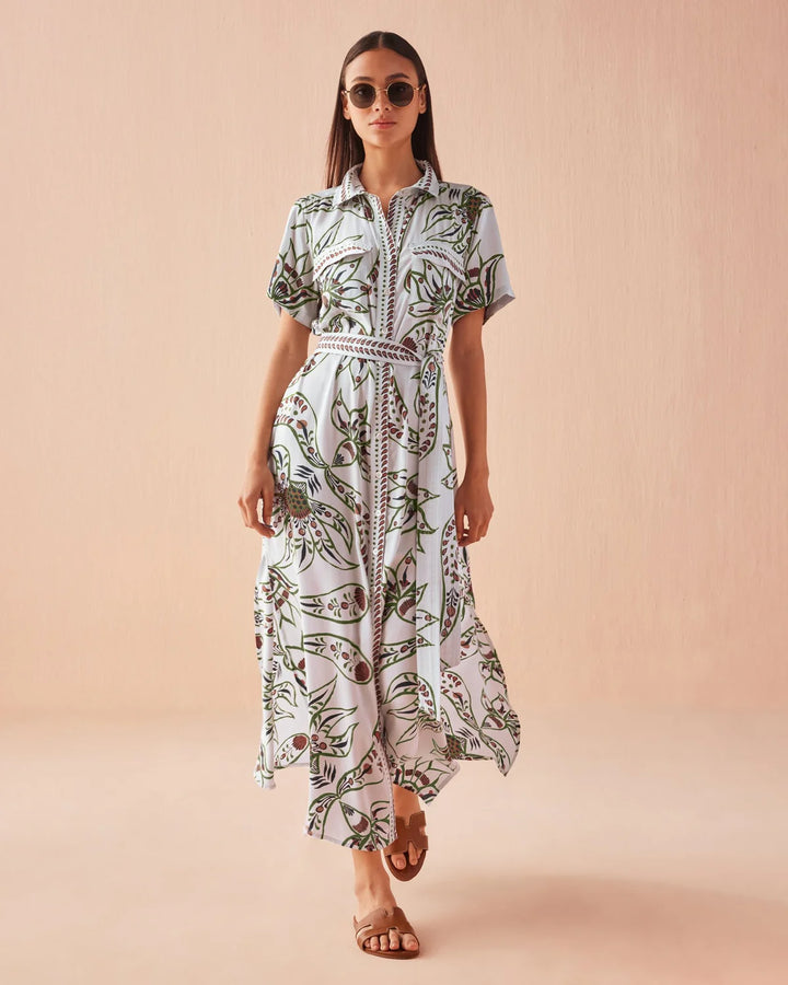 Amira Shirt Dress in Diya Powder