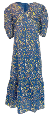 Anna Cate Dress Anna Cate | Brielle Midi Dress in Royal Yellow Paisley