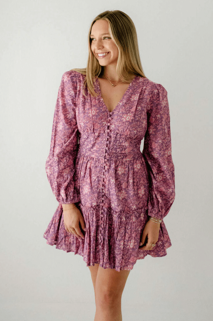 Anna Cate Dress Jessica Dress in Plum Floral