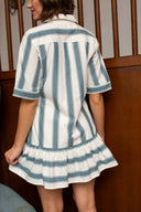 Anna Cate Dress Summer Dress in Dunlin Stripe
