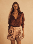 Aur Oceà Shorts Resort Short Infiorata Embroidered
