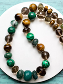 Av Max Necklace Green Malachite Chunky Colorful Semi-Precious Necklace