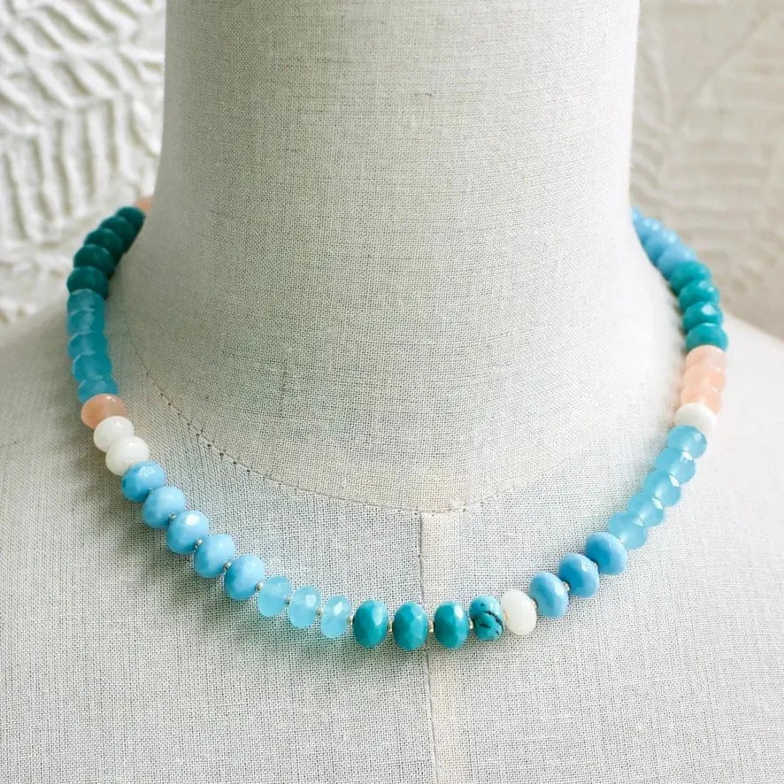 Av Max Necklace Light Turquoise Gemma Medium Rondelle Necklace