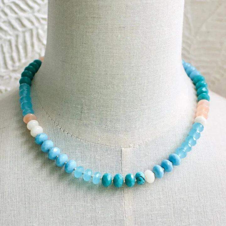 Av Max Necklace Light Turquoise Gemma Medium Rondelle Necklace