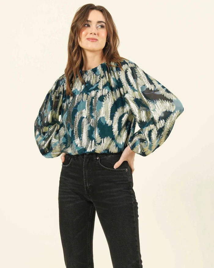 Ayla Blouse in Santari Peacock