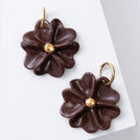 Porcelain Gold Touch Statement Earrings