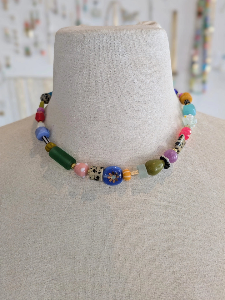 Winona Bright Colorful Beaded Necklace