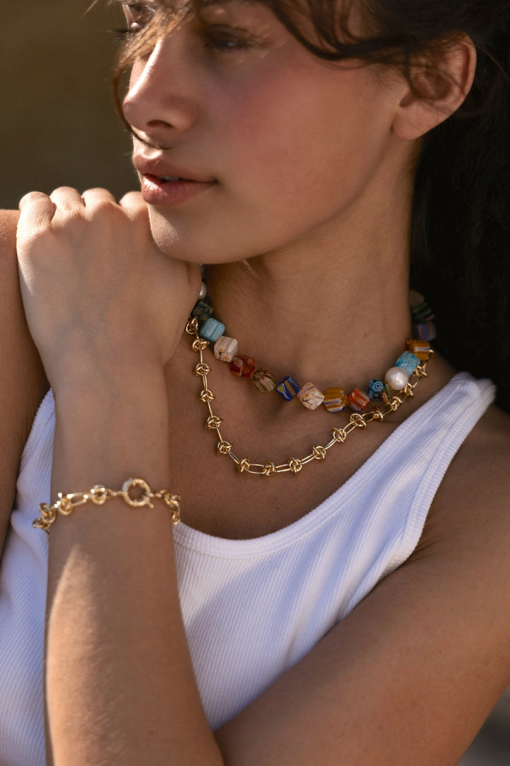 Lola Millefiori and Freshwater Pearl Necklace