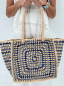 Baldiz Tote Blue Ombre Camilla Raffia Bag