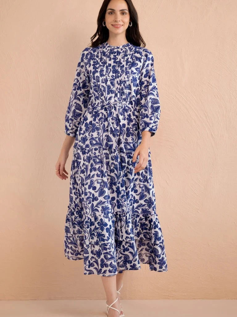 Banjanan Dress Bazaar Dress in Gaia Cobalt
