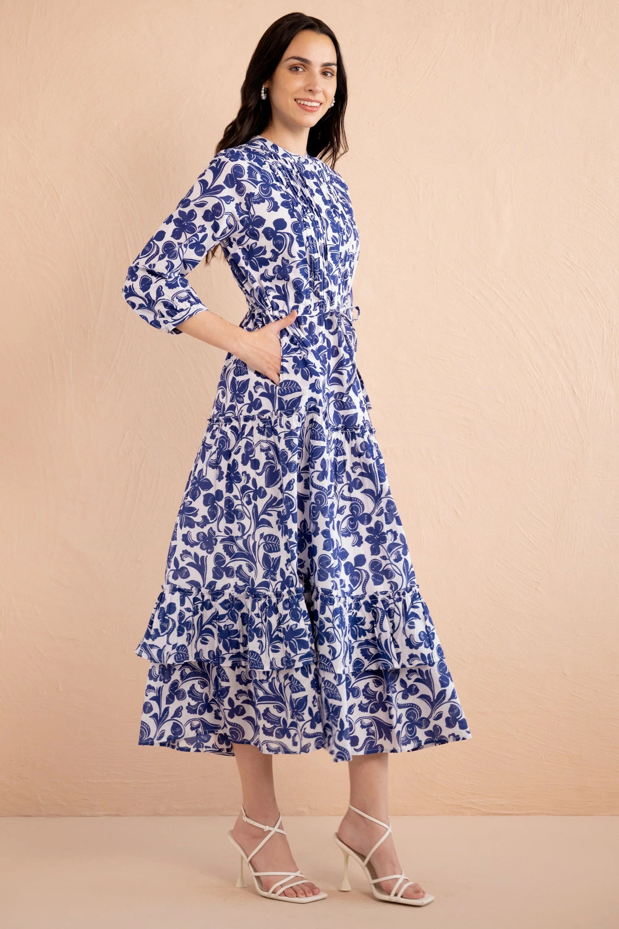 Bazaar Dress in Gaia Cobalt Bazaar Dress in Gaia Cobalt