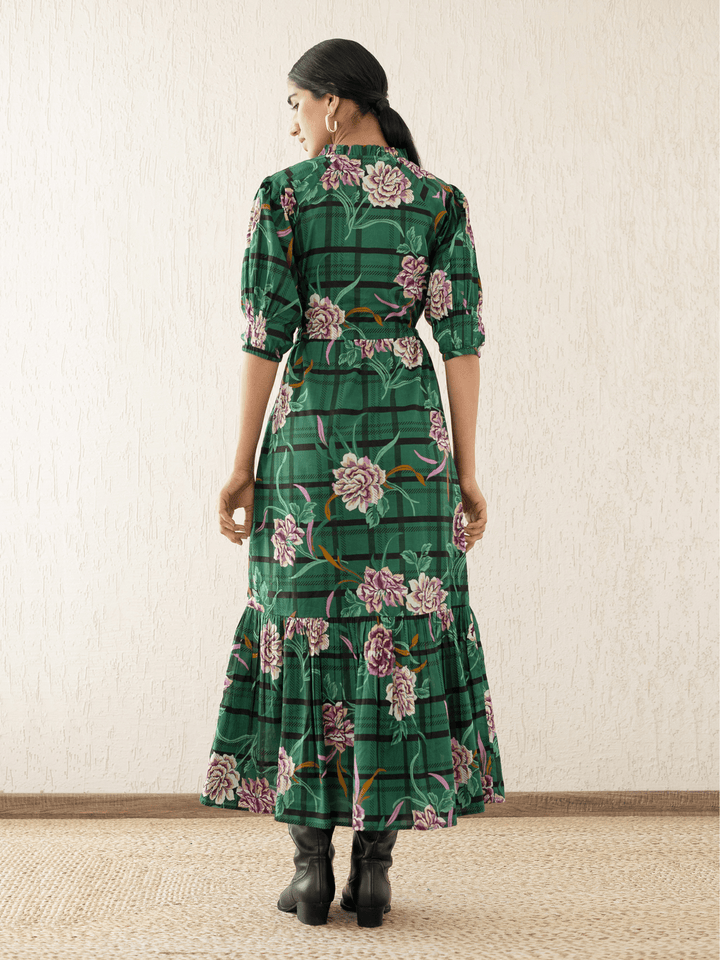 Banjanan Dress Betty Dress in Tartan Rose Pine