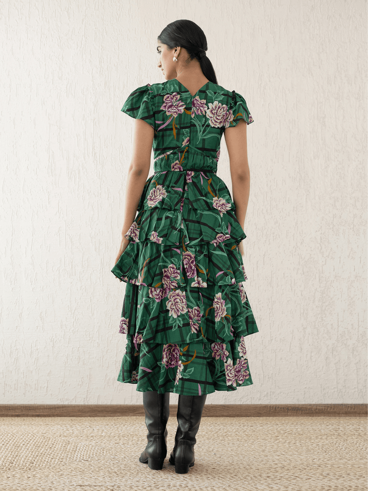 Banjanan Dress Brigit Dress in Tartan Rose Pine