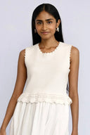 Banjanan Dress Heather Crochet Dress in Ivory