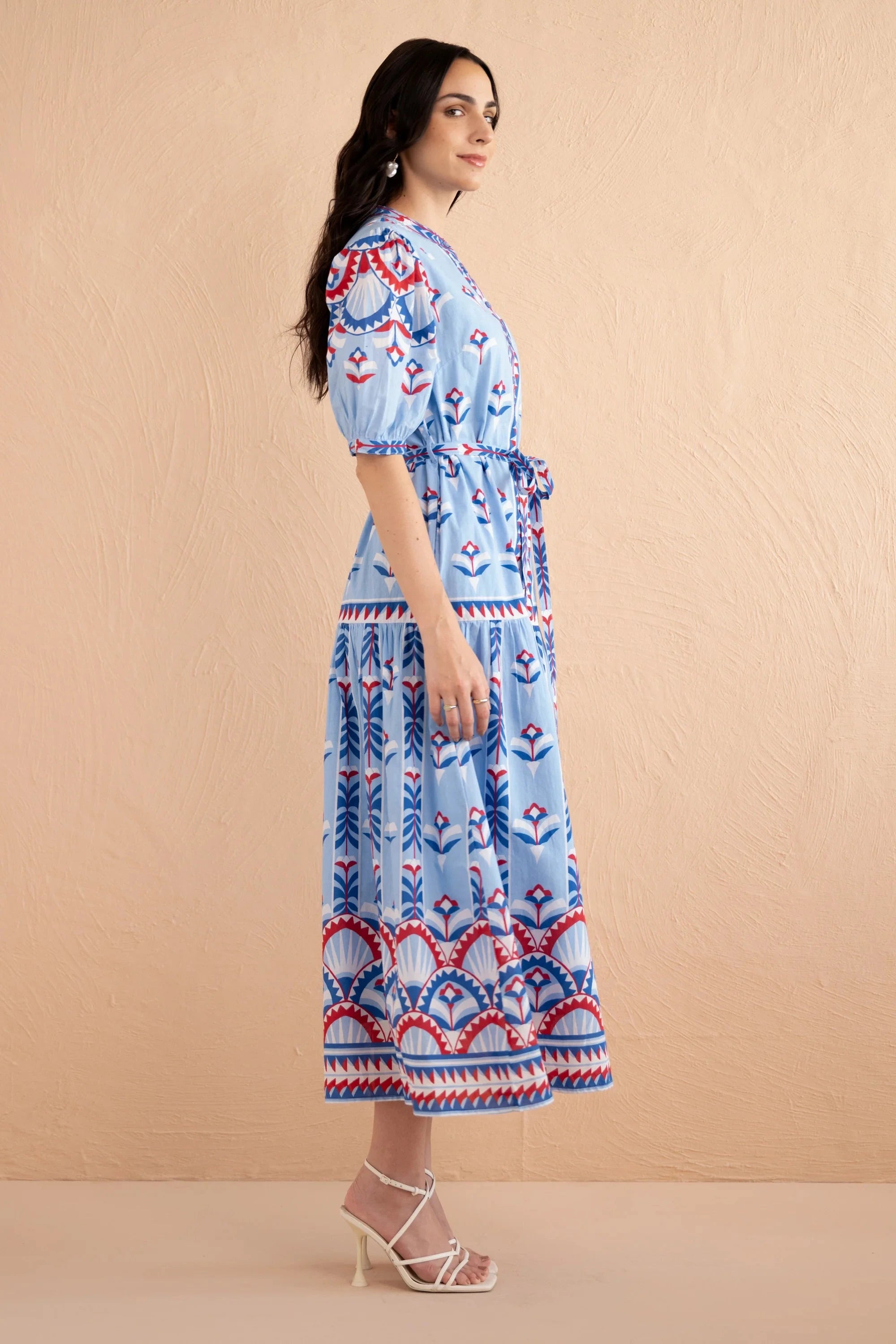 Saylor Dress in Paros Tile Placement Nautical Beau & Ro Saylor Dress in Paros Tile Placement Nautical Beau & Ro