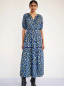 Banjanan Dress Selma Dress in Pomegranate Vine Lapis