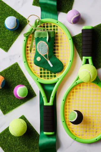 Bauble Stockings Bauble Stocking Grand Slam Tennis Racquets in Green