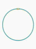 Baubles by Becca Necklace Turquoise & 18K Gold Tennis Necklace