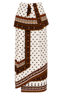 Lillie Skirt in Ivory & Rust Dot