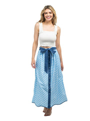 Beau & Ro Apparel The Prairie Skirt | Blue Scallop