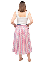 Beau & Ro Apparel The Prairie Skirt | Yarn Dyed Neon Pink