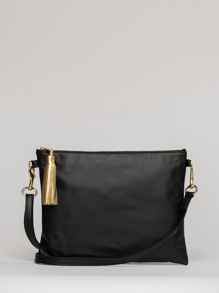Beau & Ro Clutch + Crossbody Black / One Size The Sconset Clutch + Crossbody Bag | Black