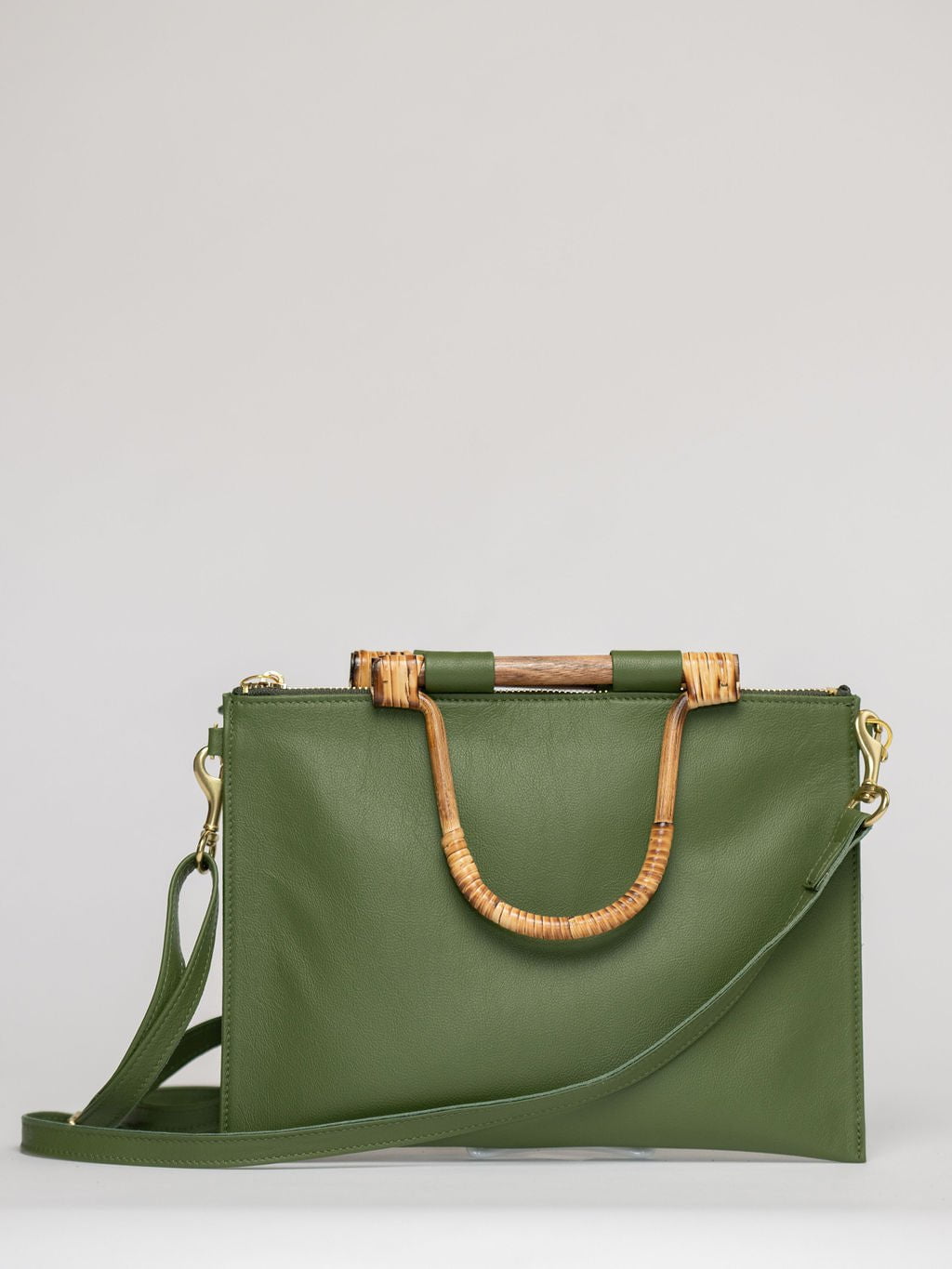 Beau & Ro Clutch + Crossbody Hunter Green / One Size The Bamboo Clutch + Crossbody | Hunter Green