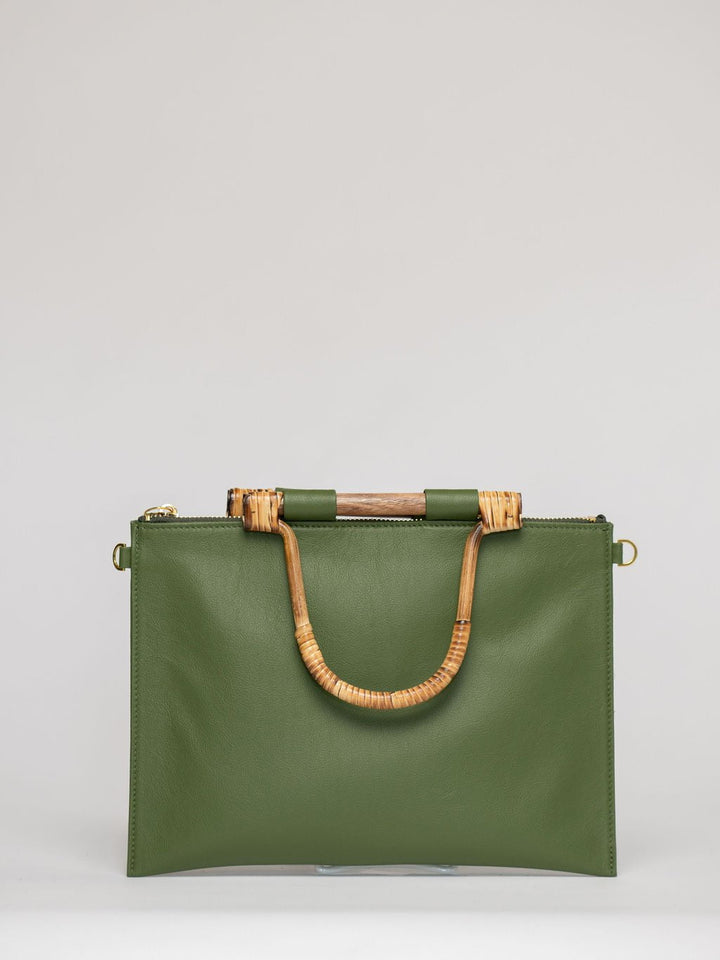 Beau & Ro Clutch + Crossbody Hunter Green / One Size The Bamboo Clutch + Crossbody | Hunter Green