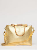 Beau & Ro Clutch + Crossbody Metallic Gold / One Size The Bamboo Clutch + Crossbody | Metallic Gold