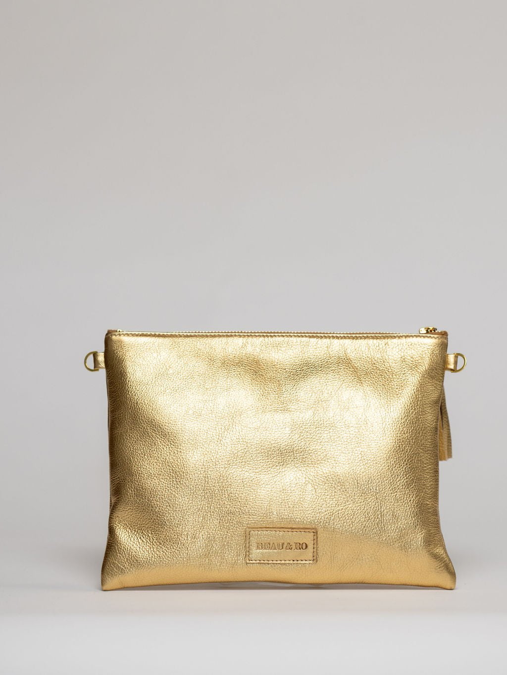 Beau & Ro Clutch + Crossbody Metallic Gold / One Size The Sconset Clutch + Crossbody Bag | Gold