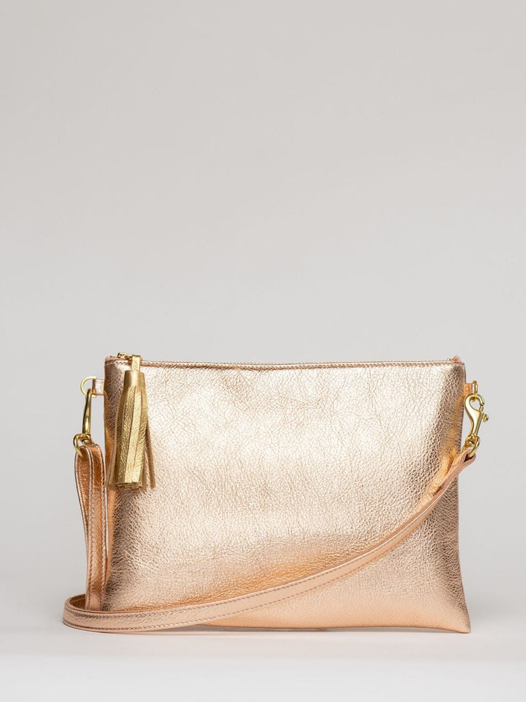 The Sconset Clutch Crossbody Bag Rose Gold – Beau Ro