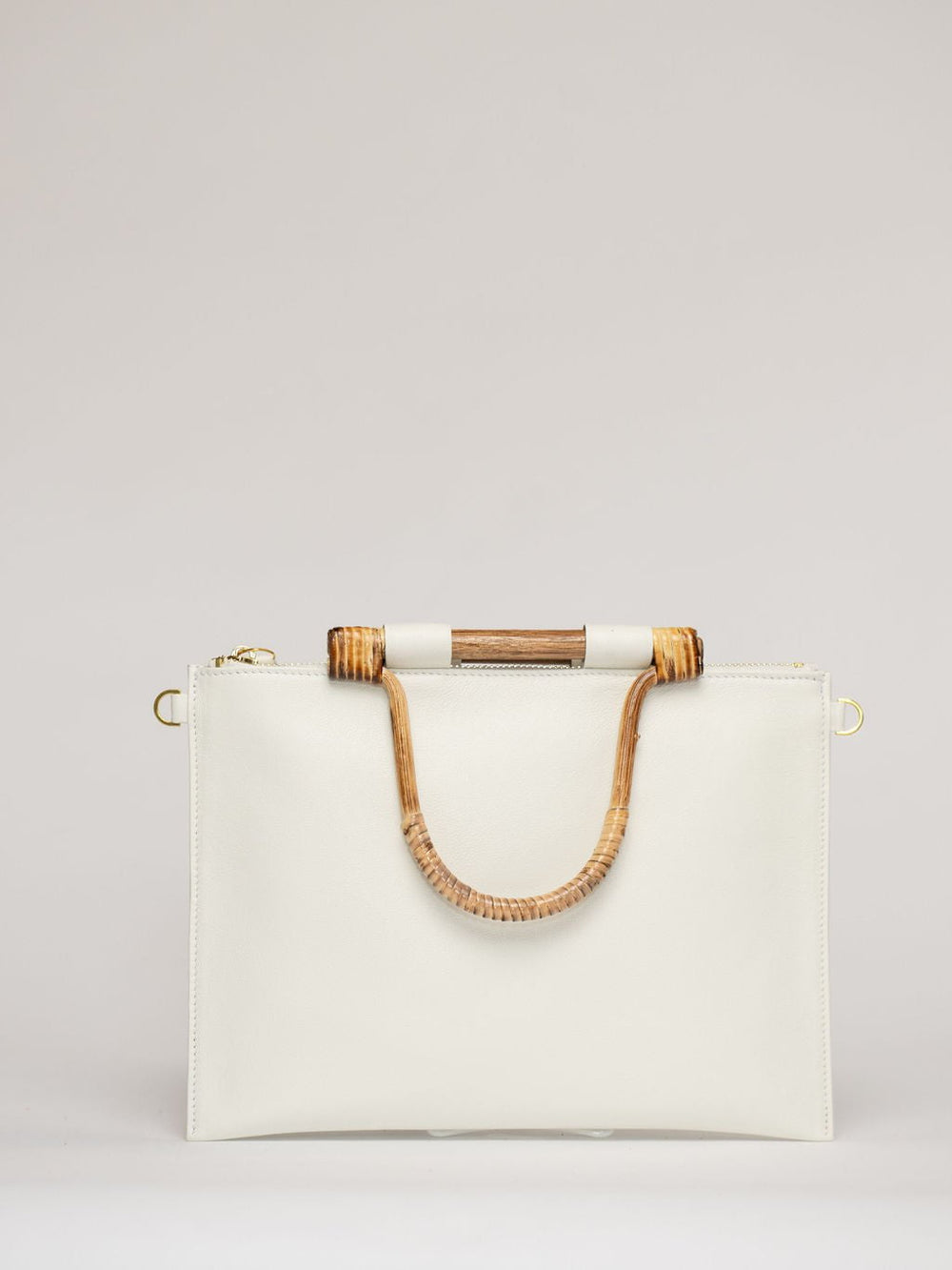 Beau & Ro Clutch + Crossbody White / One Size The Bamboo Clutch + Crossbody | White