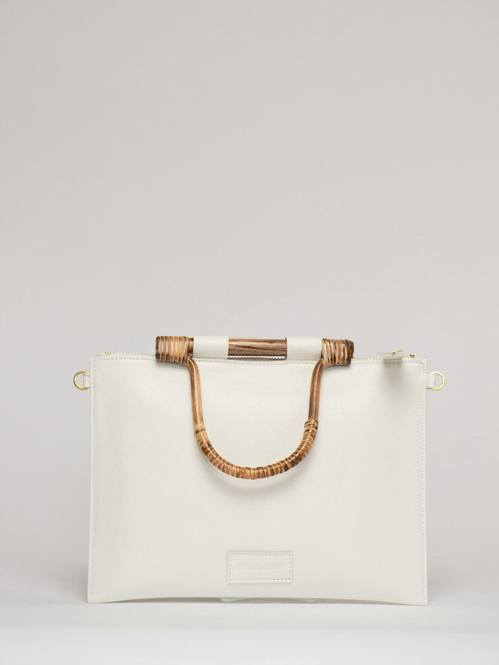 Beau & Ro Clutch + Crossbody White / One Size The Bamboo Clutch + Crossbody | White